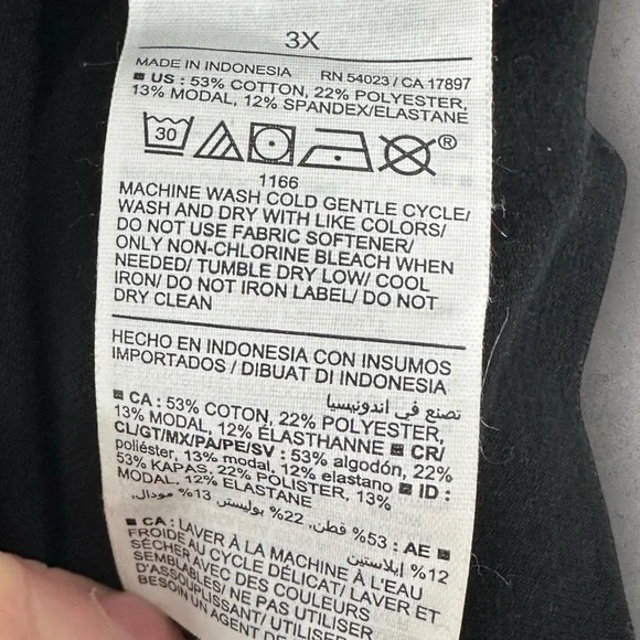 Old Navy Extra High Rise Wide Leg Go Dry Black Leggings Womens Size 3X Pants - Picture 10 of 14